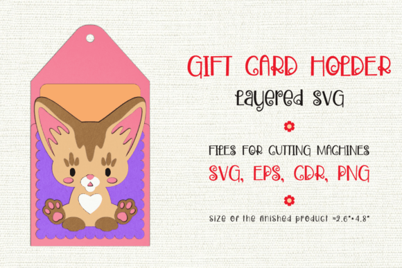 Abyssinian Cat Gift Card Holder