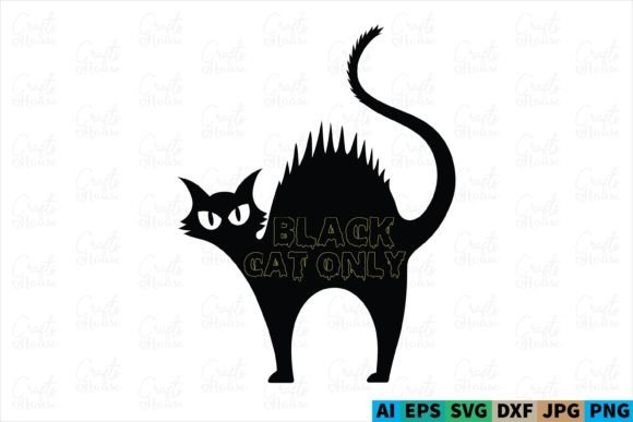 Black Cat Only Halloween Design