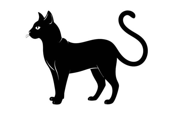 Cat Black Silhouette Vector