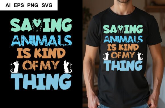 Cat Rescue Saving Animal T-shirt Design