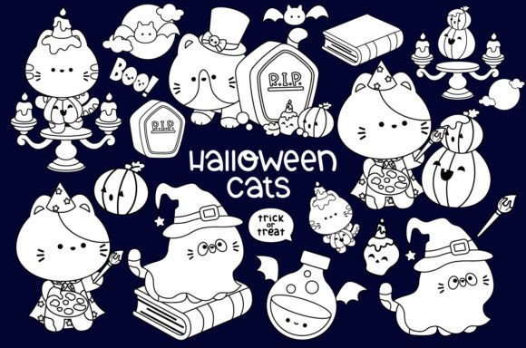 Cute Cat Clipart - Cute Halloween