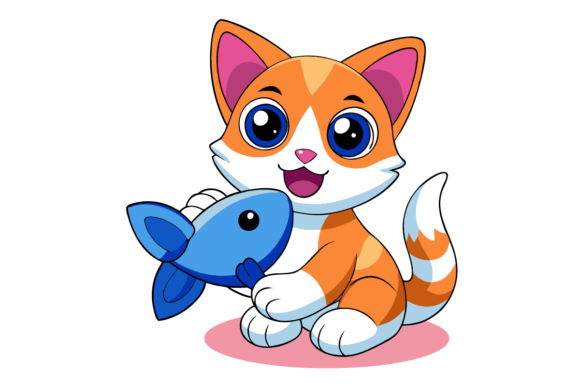 Cute Cat Vector Sticker, Cute Cartoon