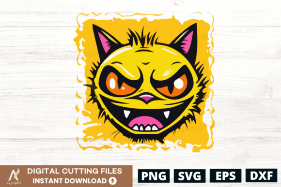 Evil Cat Cartoon Clip Art Design - 5