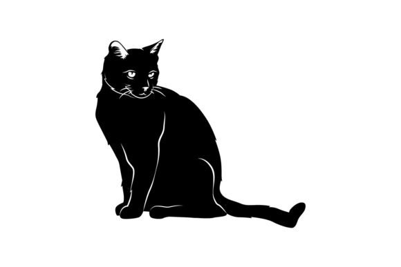 Simple Silhouette Animal Cat Isolated